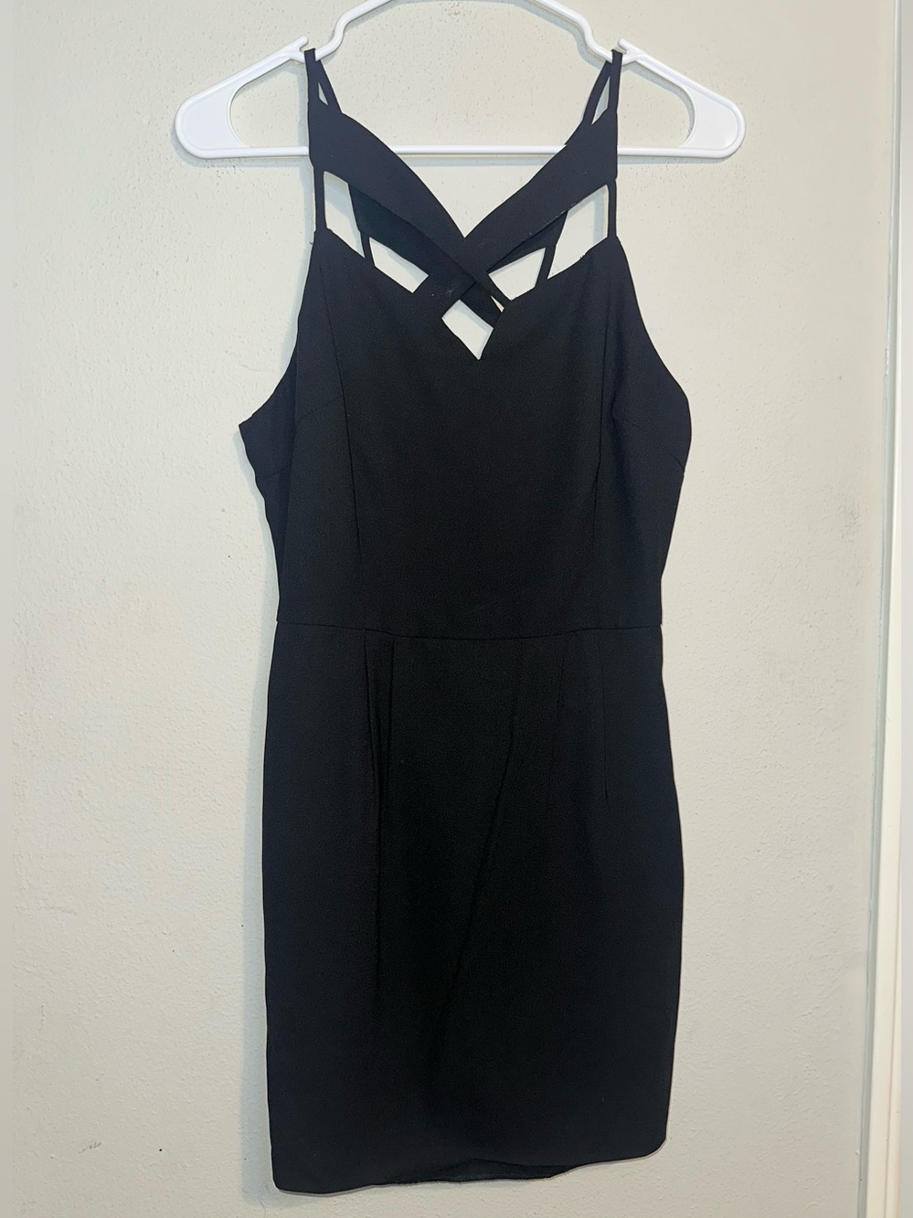 Line & Dot Black Strappy V-Neck Dress